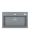 Alveus Drop-In Inox Küchenspüle mit Wasserhahn M79xP50cm Graues