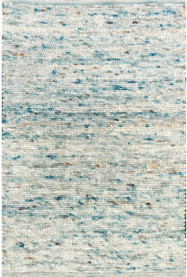 Χαλί Ορθογώνιο Μάλλινο Μπλε 70x130cm
