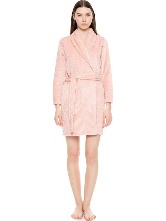 Pink Label Winter Women's Robe Pink