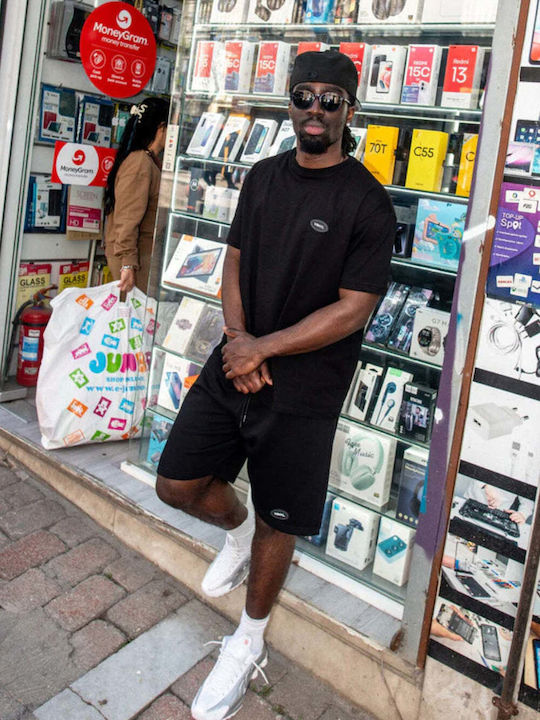 Vinyl Art Clothing Ανδρική Βερμούδα Μαύρη