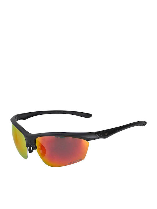 4F Herren Sonnenbrille mit Schwarzem Rahmen 4FWMM00ASPSU018-62S