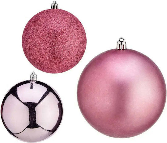 Christmas Ball Krist+ 00787 00787 Pink Plastic Ø 10 Cm 6 Pieces