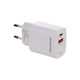 Tekmee Φορτιστής Χωρίς Καλώδιο με Θύρα USB-A και Θύρα USB-C 20W Λευκός