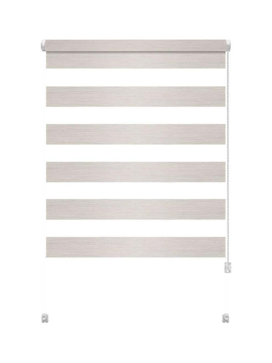 Double Partial Blackout Roller Blinds Ecru P68xH215cm