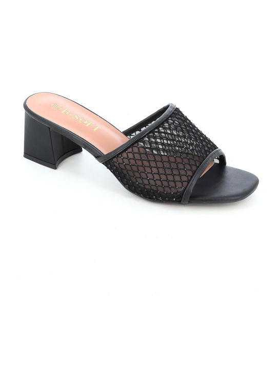 B-Soft B-Soft Women's Mules with Low Heel in Bl...