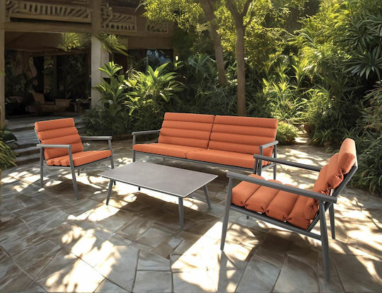 Garten- und Outdoor-Möbelsets Wohnzimmer Typsatz 4 Stück Terra mit Kissen Garten- und Outdoor-Möbelsets Wohnzimmer Typsatz 4 Stück Terra mit Kissen