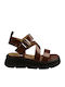 Sandale Casual Damă Flatforme Burgundy
