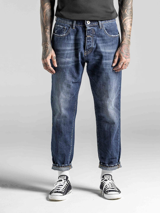 Men's Jeans Pants with Relaxed Fit Navy Blue