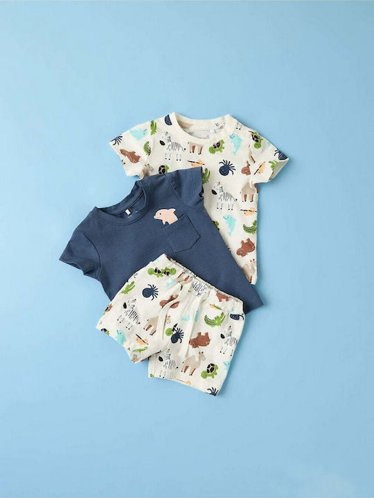 Kids Set with Shorts Summer 2pcs White