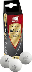 Ping Pong Balls Sunflex Sx40+ Competition Pvc 3...