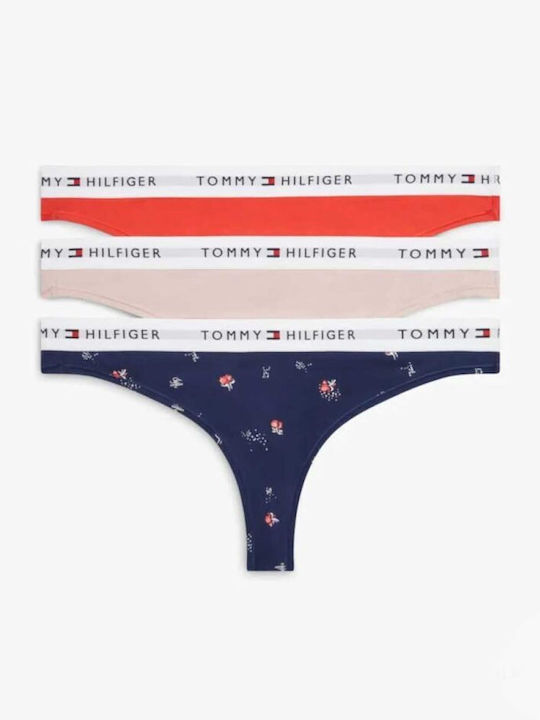 Cotton Women's String 3Pack Red