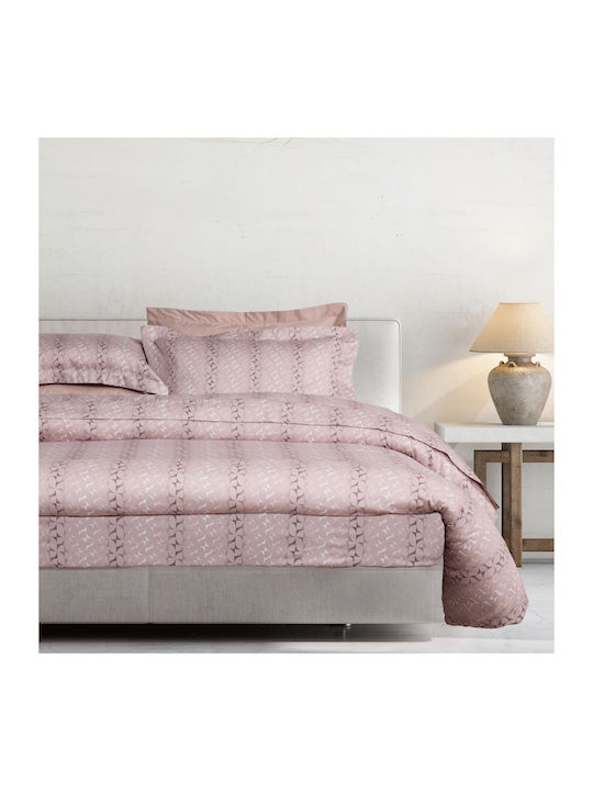 Das Home 1726 Σετ Σεντόνια King Size 260x280εκ. Ροζ (4τμχ)