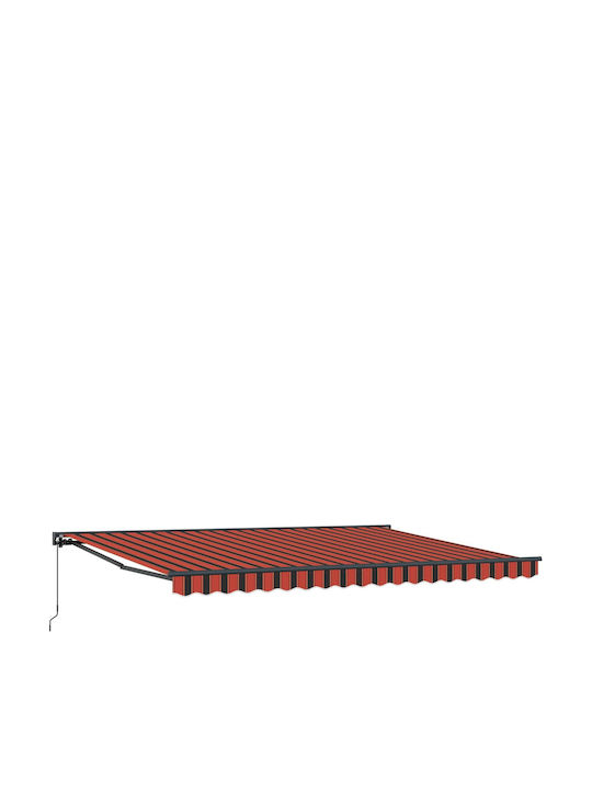 vidaXL Pavillon Terrasse mit LEDs Orange 3,5x4,5m