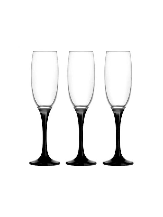 Gurallar Set Brillen Champagner aus Glas Kelch 220ml 3 Stück