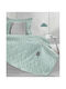 Guy Laroche Kylian Tagesdecken Set Halbdoppel Microfiber Minz 180x240cm 2Stücke