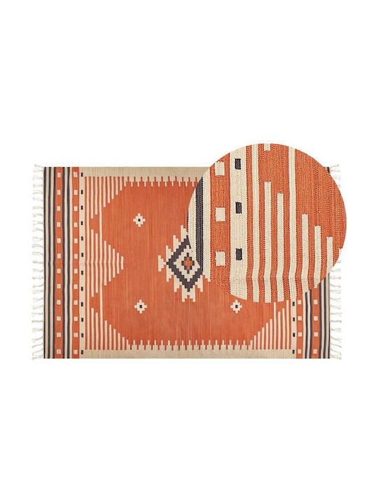 Beliani Beliani Wohnzimmer Teppich Rechteckig Baumwolle Orange 200x300cm