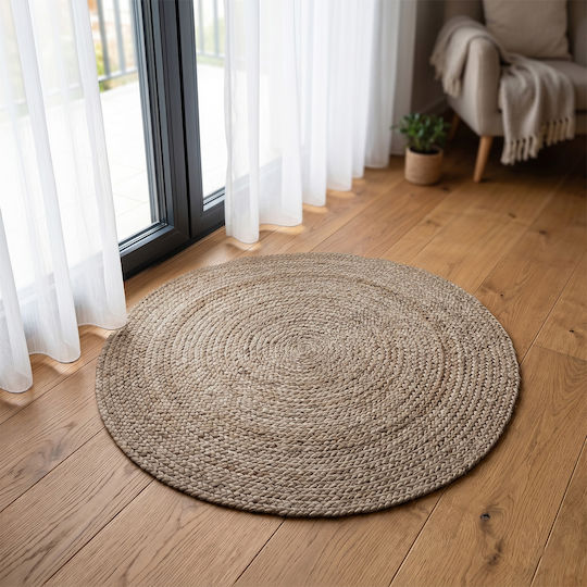 Ravelia Jute Rug Φ80cm Gray