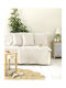 Nima Nora Zweisitzer-Sofa Überwurf Chenille 180x240cm Beige