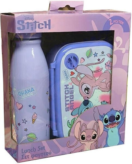 Φαγητοδοχειο Pp 800ml Παγουρι Αλουμινιου 500ml Σετ Stitch Angel 565916