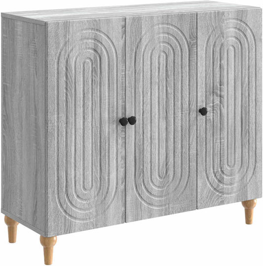 Μπουφές Ξύλινος Γκρι 89x34.5x80cm