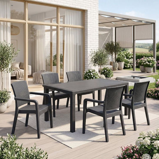 Τραπέζι Kalan 150x90x75 Ανθρακί Τραπέζι Kalan 150x90x75 Ανθρακί