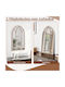 Costway Wandspiegel mit Grauem Metallrahmen 83x48cm