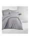 Linea Home Soft Σετ Σεντόνι με 2 Μαξιλαροθήκες Διπλό 200x250εκ. Γκρι (3τμχ)