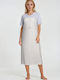 Pink Label Sommerliches Damen-Nachthemd Hellblau
