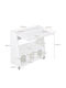Computer Office Desk Wooden White 80x57.5x78.5cm