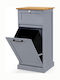 Costway Wäschekorb Bamboo Klappbar 40x37x82cm Grau
