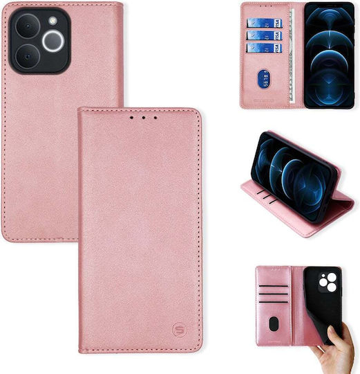 Калъф Портмоне Vintage Magnet Wallet Sonique Realme Note 70t 4g Розово Злато