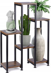 Vilde Suport Metalic Negru Pentru Plante 49x18x70 cm