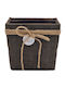Loupas Fabric Brown Plant Pot 19x19x16cm