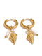 Awear Earrings Dangle Steel Gold Plated with Pearls