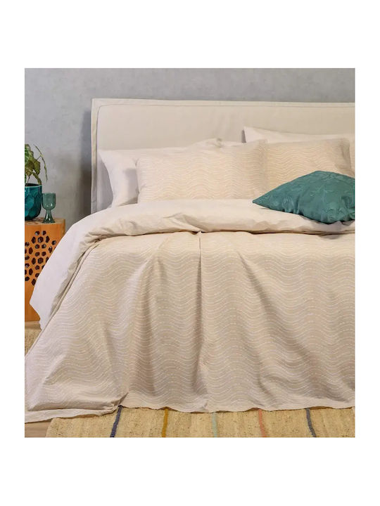 Melinen Maverick Double Bed Sheets Set With Rub...
