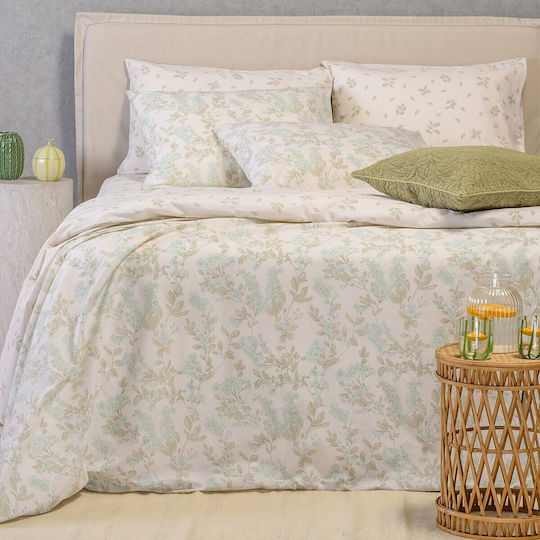 Melinen Rea Bettlaken King Size 260x270cm Türkis (4 Stück)