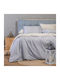 Melinen River Bed Sheets Set Double 235x270cm Gray (4pcs)