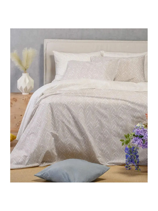 Melinen Coral Double Bed Sheets Set With Rubber...