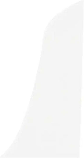 Rechter Endkappe PVC Sockelleiste Doellken Slk50 Weiß