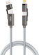 XO USB to Type-C / Lightning Cable Μαύρο 1m XO-857777
