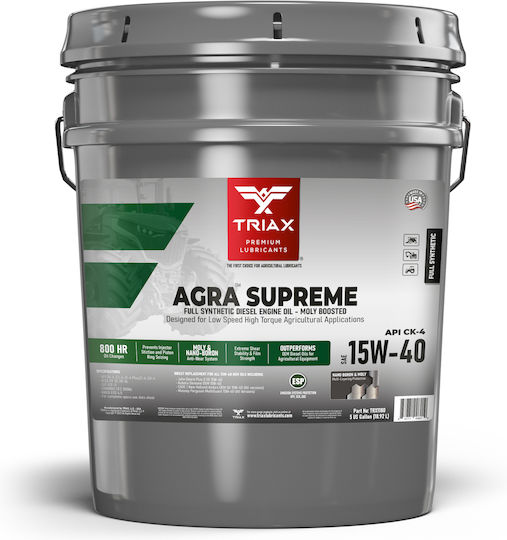 Triax Agra Supreme Esp 15w-40 Full Synthetic Ck-4 18.92 L