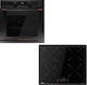 Teka HLB 84-G1 BM + IBC 64110 SSM Under Counter Oven 71l with Inductive Hobs W59.5cm Black