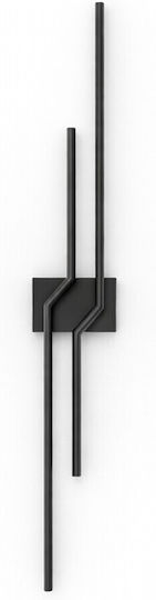 VenCore Modern Wall Lamp with Integrated LED and Adjustable White Light Black
