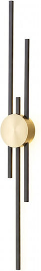 VenCore Modern Wall Lamp with Integrated LED and Adjustable White Light Black