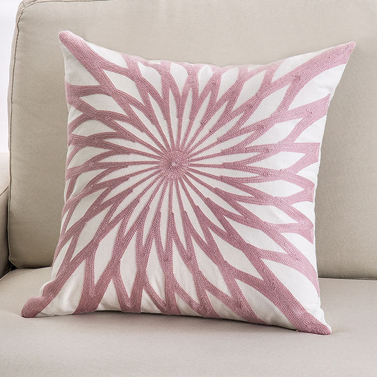 FRIPIA Zierkissen Dekorativer Kissenbezug Rosa 45x45cm