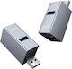 Hoco USB-Hub mit 3 Anschlüssen USB-A Grau