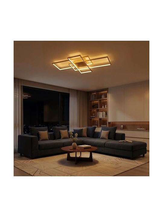 kelvo Quadra Ceiling Light 60cm White with Inte...