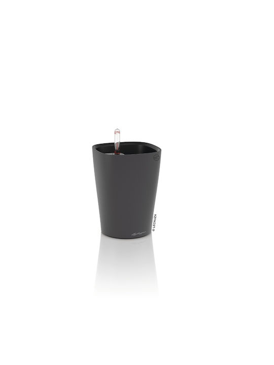 Lechuza Mini Deltini Αυτοποτιζόμενη Γλάστρα Basalt Grey 10x10x13εκ.