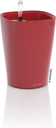 Lechuza Mini Deltini Αυτοποτιζόμενη Γλάστρα Scarlet Red 10x10x13εκ.