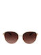 Karen Millen Woman Sunglasses With Gold Frame And Brown Lens KM7021 420
